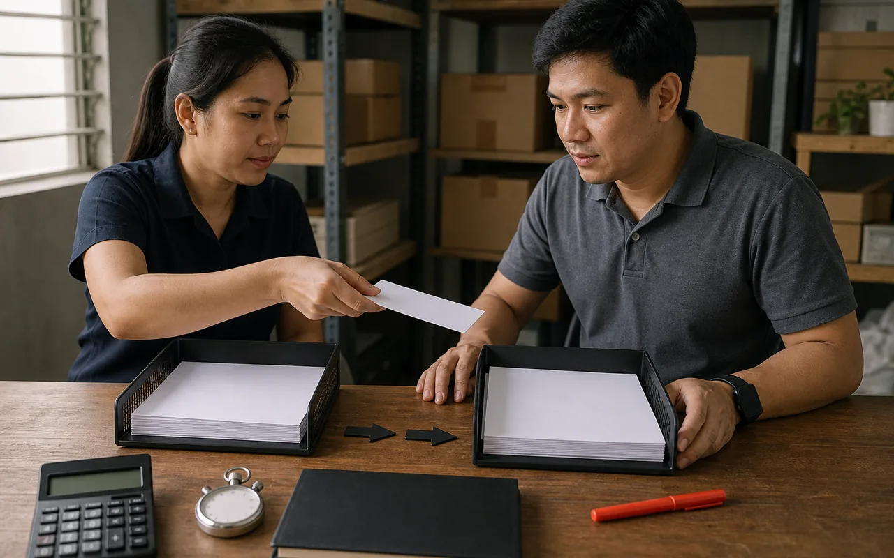 Representative implementation planning with blank input and output trays