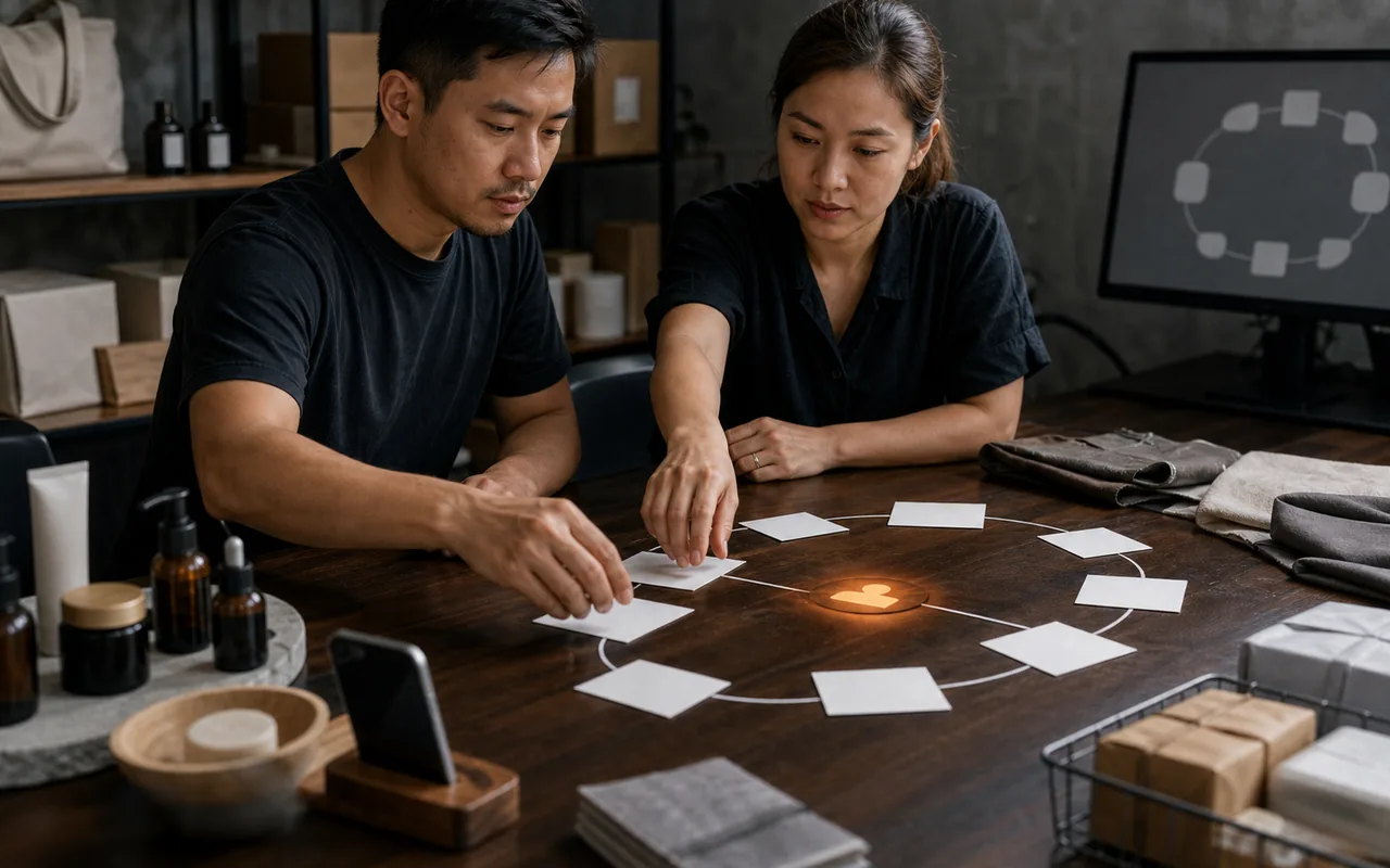 Conceptual revenue-ecosystem planning with connected channel cards