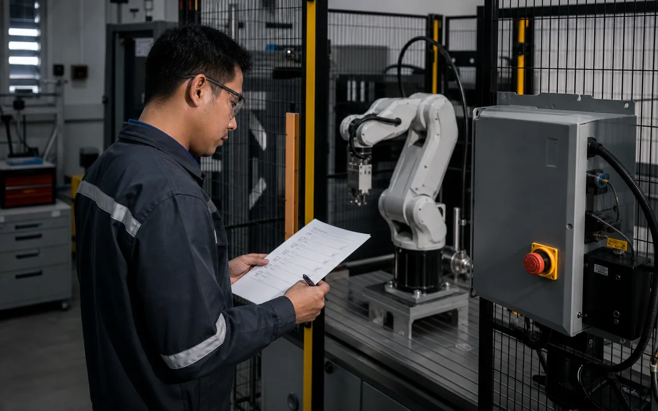 Representative safety inspection of an industrial robotic system