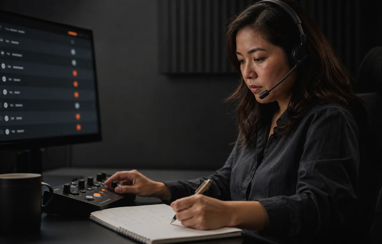 Representative customer-support workflow with human oversight