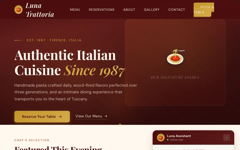 Representative hospitality booking and guest service interface
